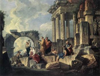 喬萬尼 保羅 帕尼尼 Apostle Paul Preaching On The Ruins